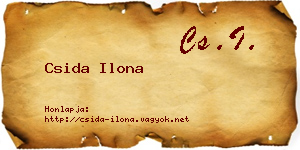 Csida Ilona névjegykártya