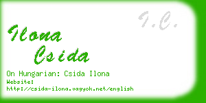 ilona csida business card